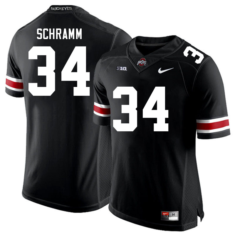 Men #34 Brennen Schramm Ohio State Buckeyes College Football Jerseys Stitched Sale-Black